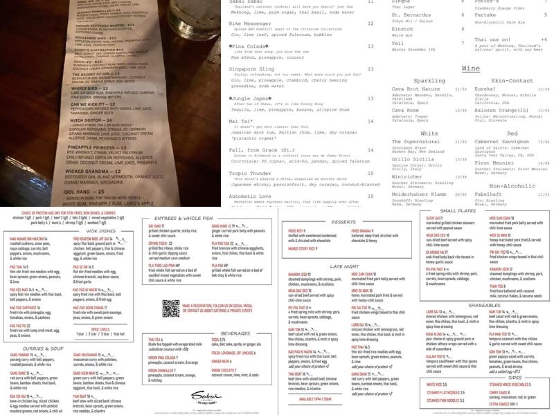 Sabai Menu