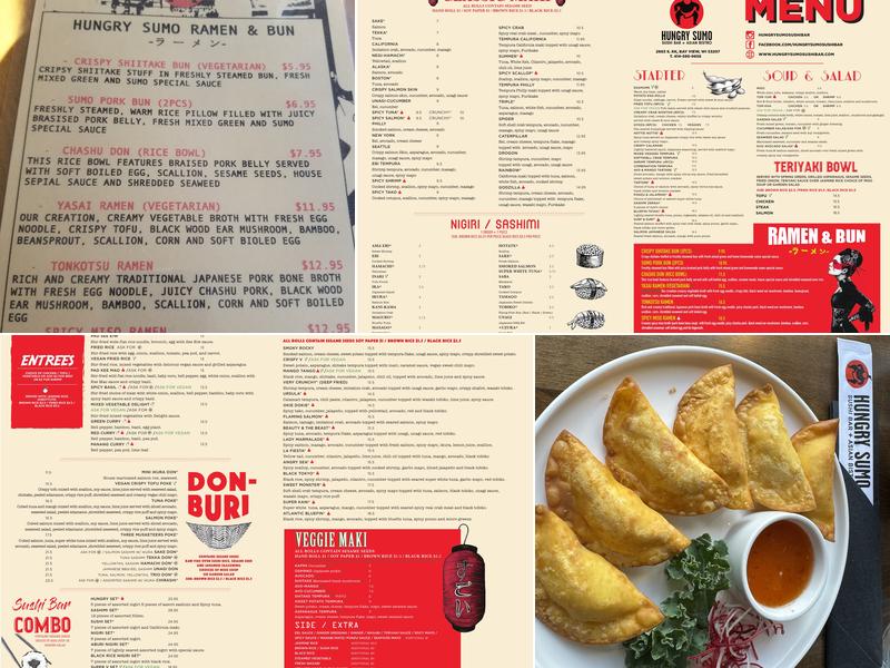Hungry Sumo Menu