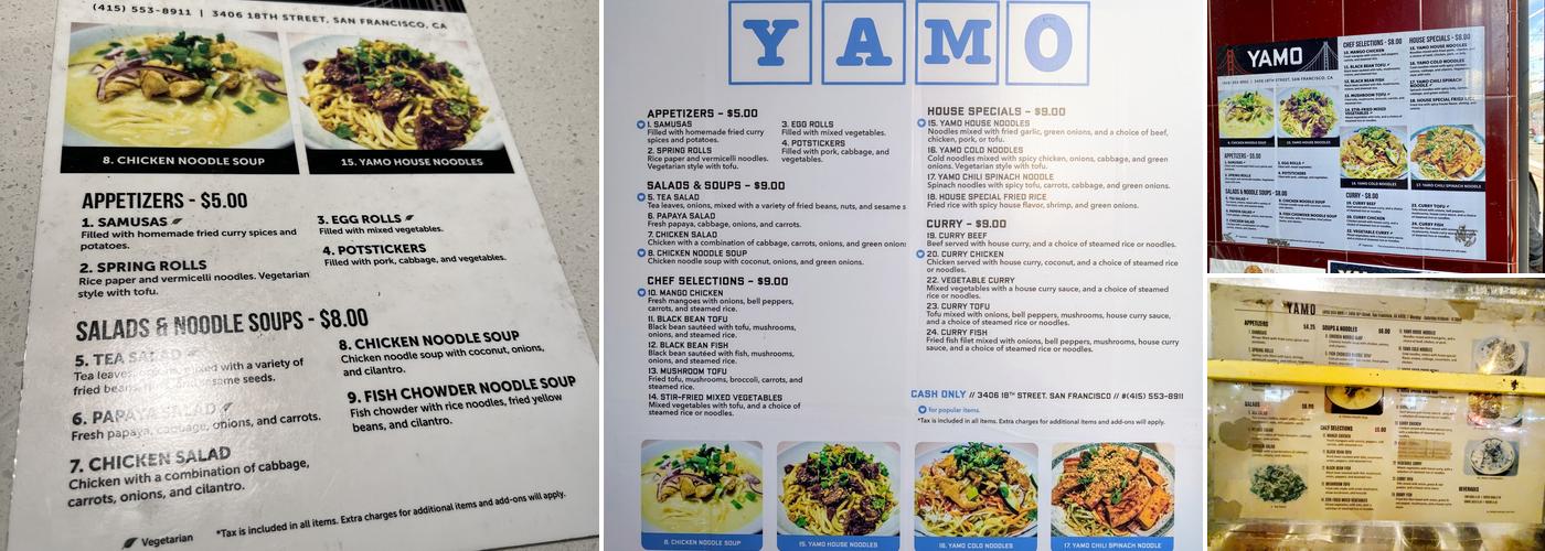 Yamo Menu