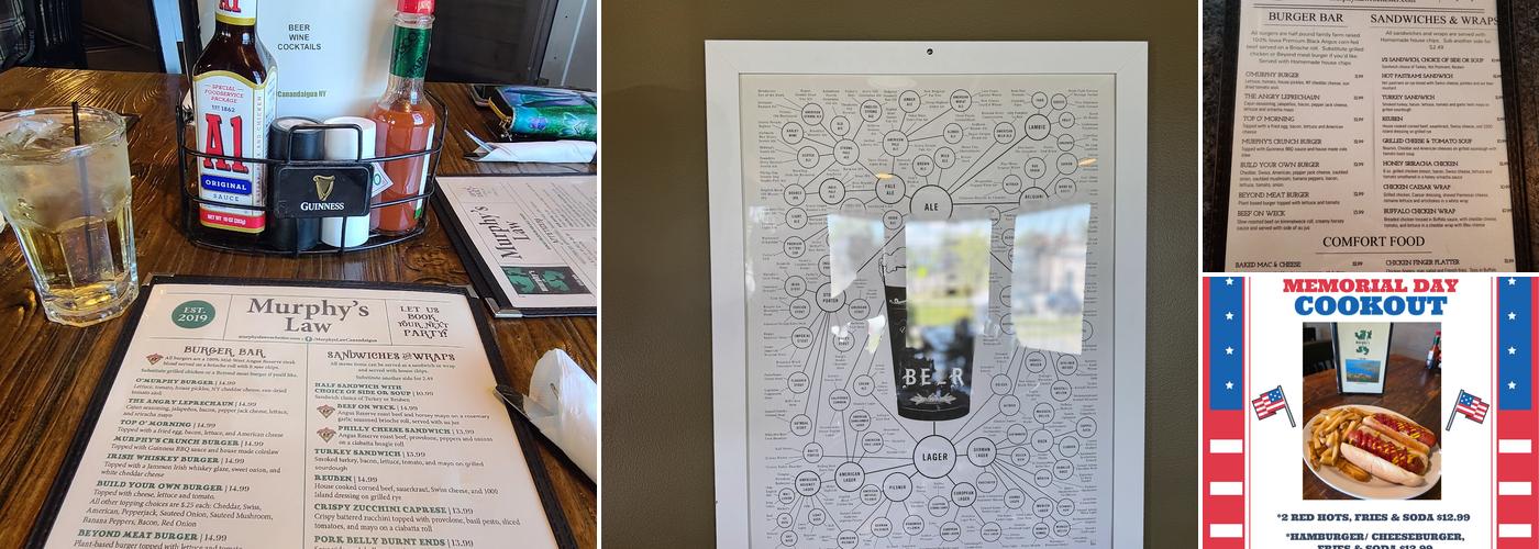 Murphy’s Law Irish Pub Menu