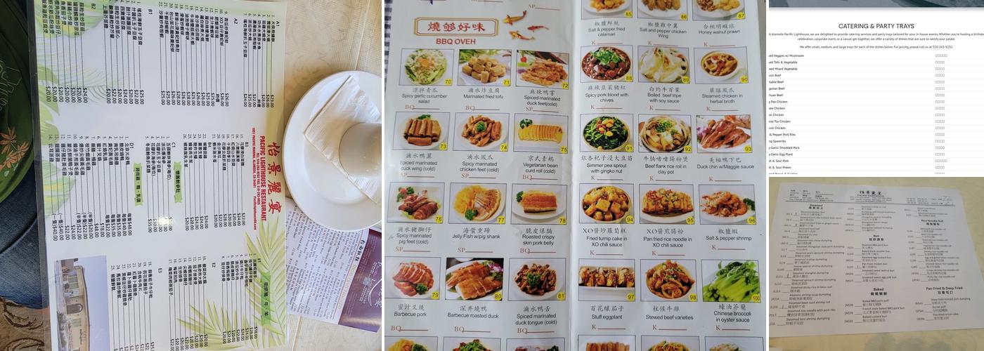 Pacific Lighthouse Menu