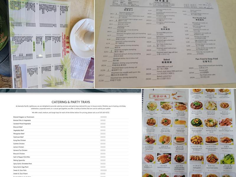 Pacific Lighthouse Menu