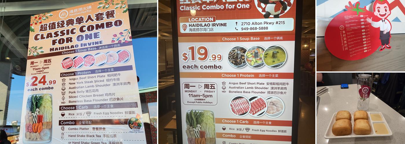 Haidilao Hot Pot Irvine Menu