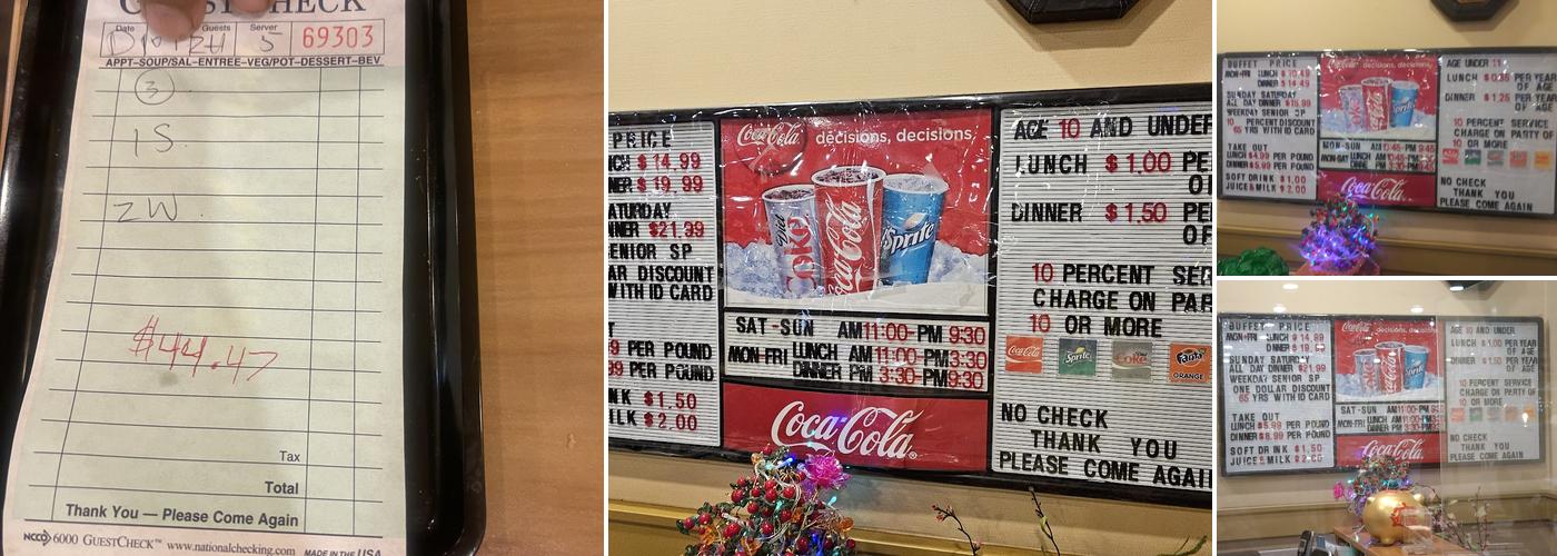 Four Seasons Buffet Menu