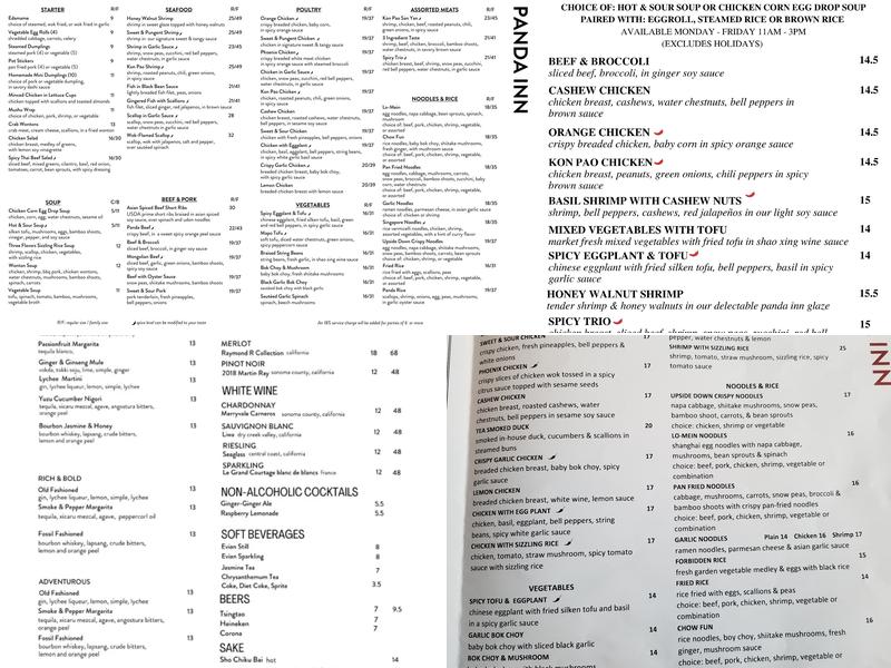 Panda Inn Menu