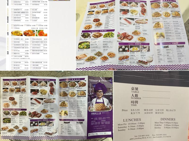 Fusion Delight Menu