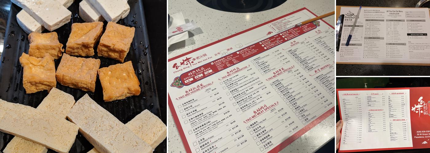 Chong Qing YaoMei Hotpot Menu