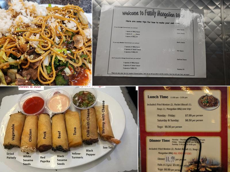Family Mongolian BBQ Menu