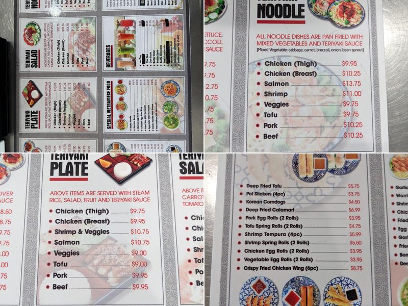 Teriyaki To Go | Foothill Junction Menu