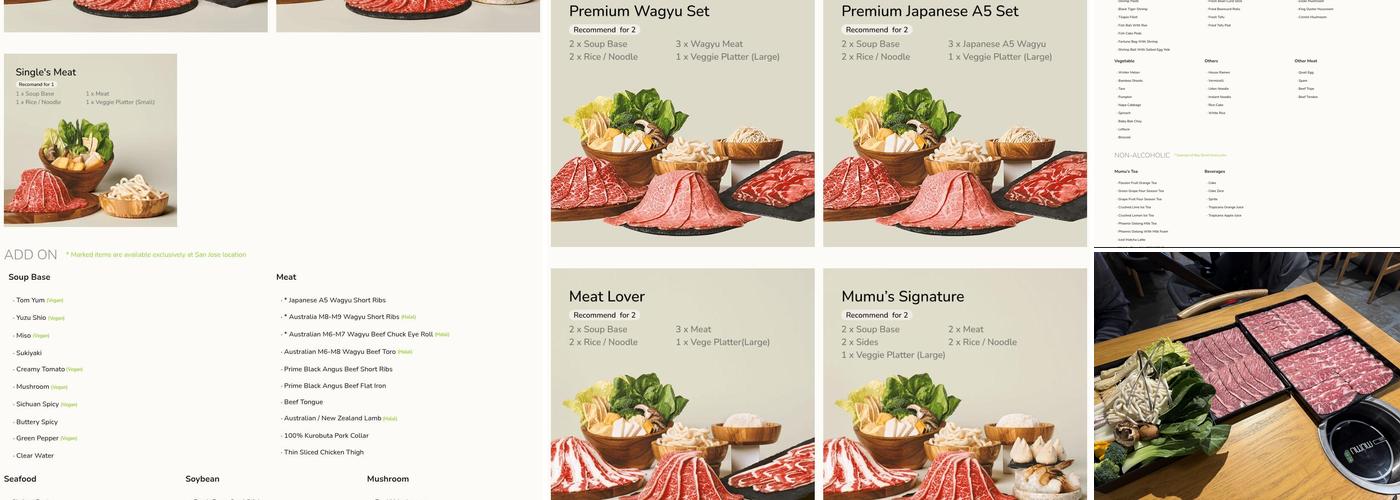 Mumu Hot Pot Menu