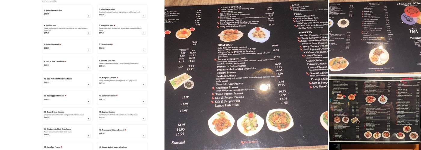 Nanking Bistro Menu