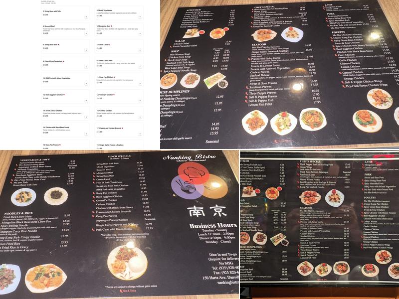Nanking Bistro Menu