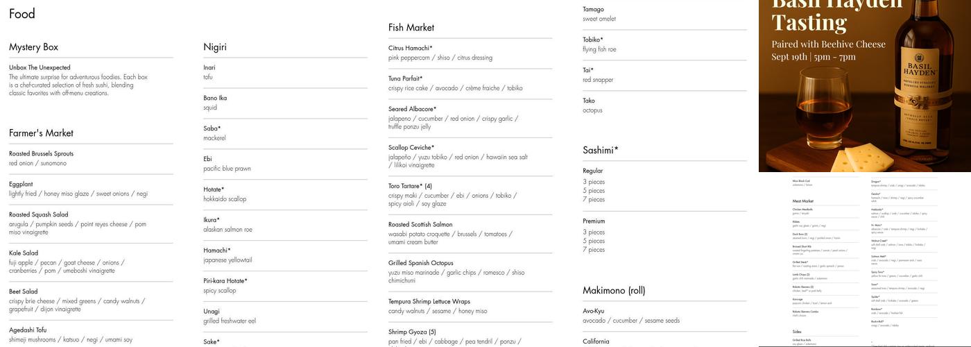 Sasa Menu
