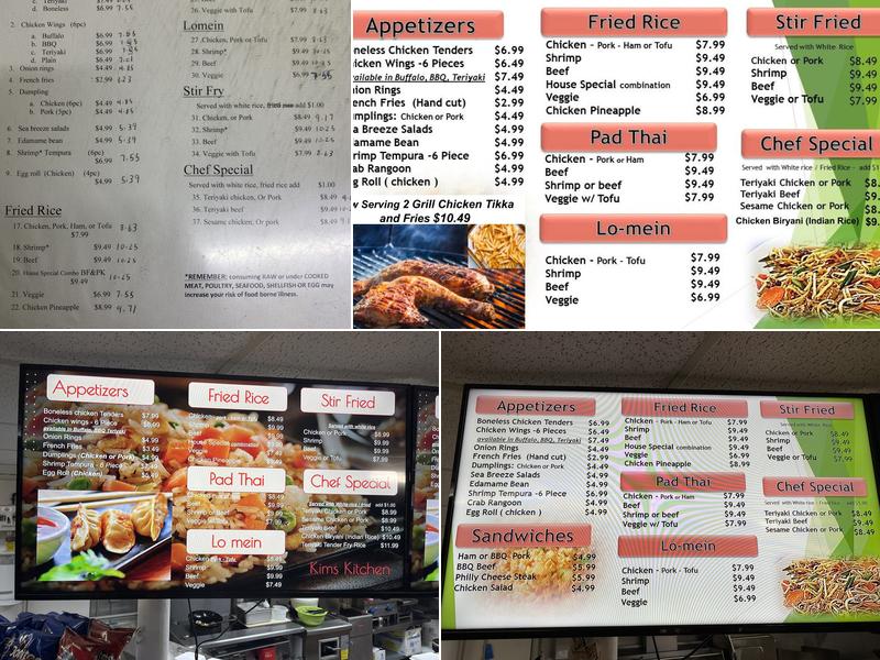 Kim's Kitchen Menu