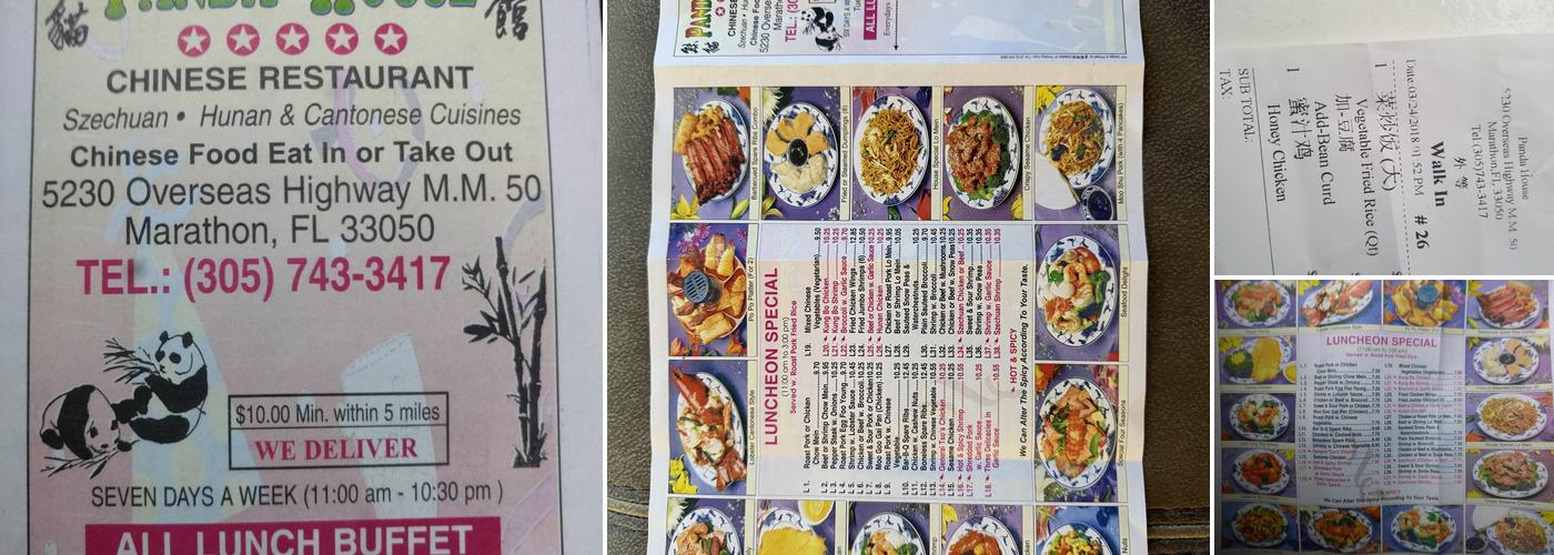 Panda House Chinese Restaurant And Buffet Menu