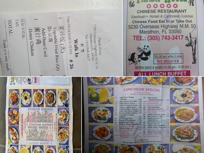 Panda House Chinese Restaurant And Buffet Menu