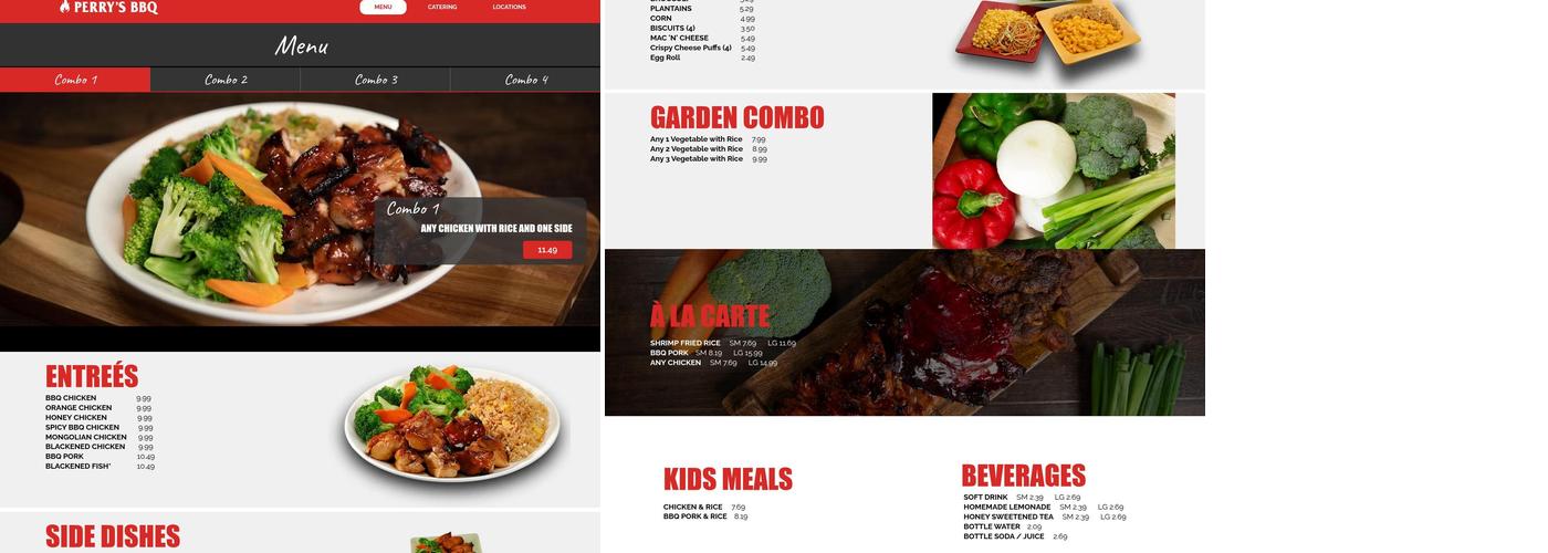 Perry's BBQ Menu
