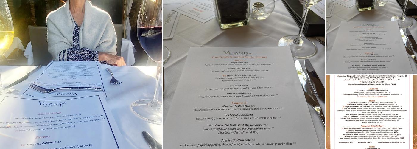 Veranda E Menu