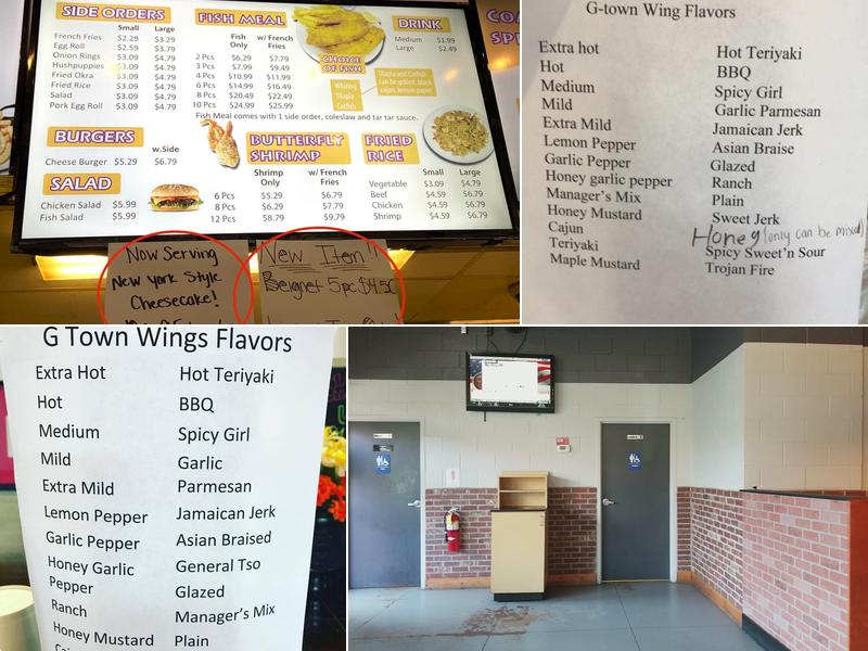 G Town Wings and Teriyaki Menu