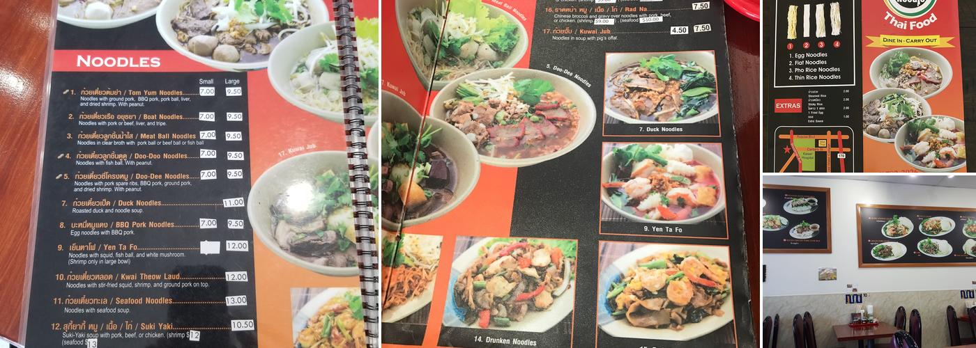 Ras Noodle Menu