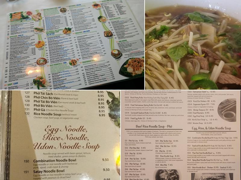 Noodles Pho U Menu