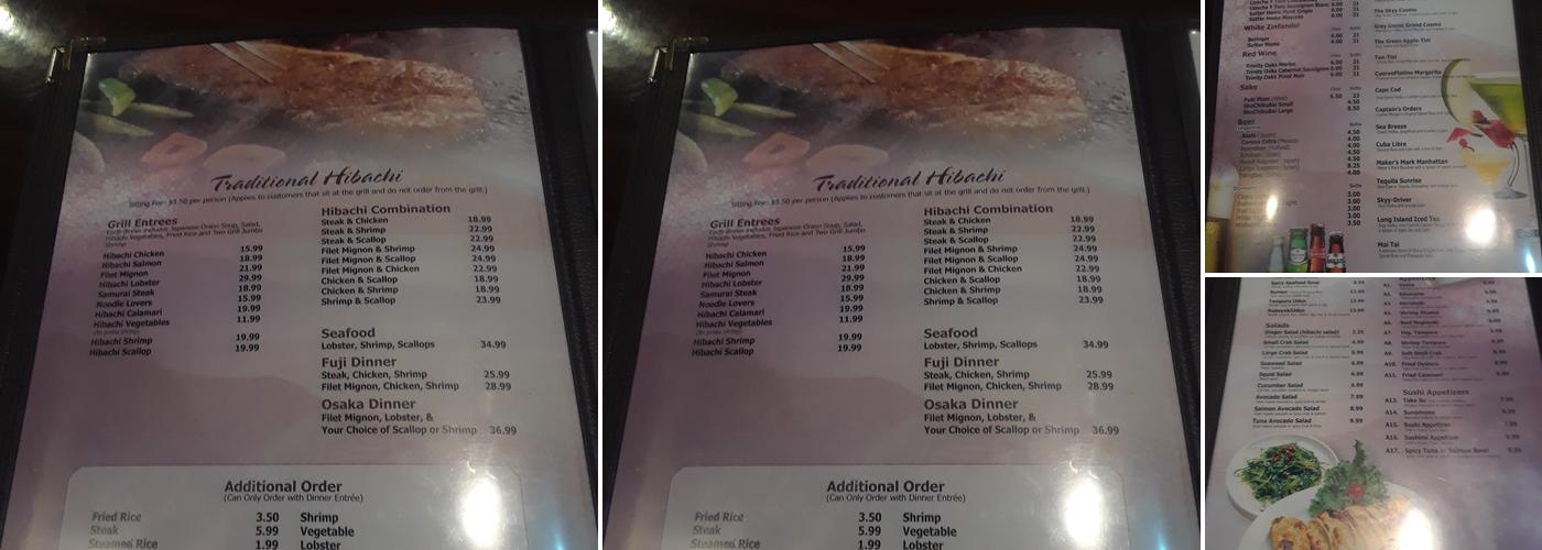 Fuji Asian Bistro Menu