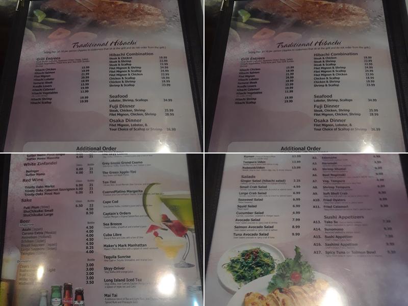 Fuji Asian Bistro Menu