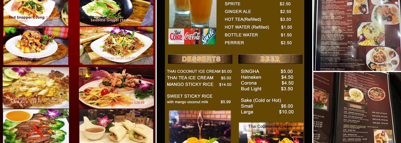 Jasmine Rice Thai-Chinese & Vegetarian Menu