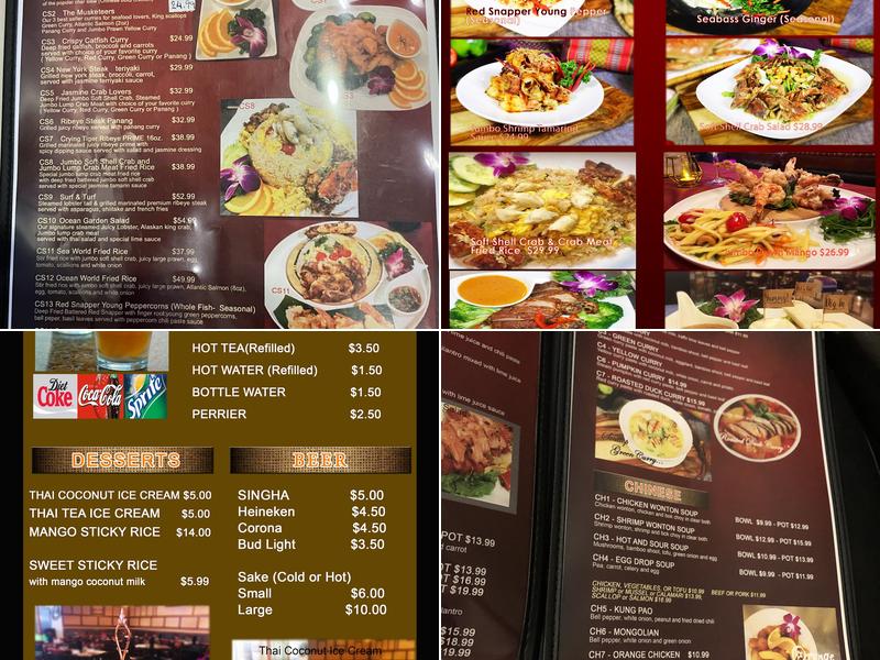 Jasmine Rice Thai-Chinese & Vegetarian Menu