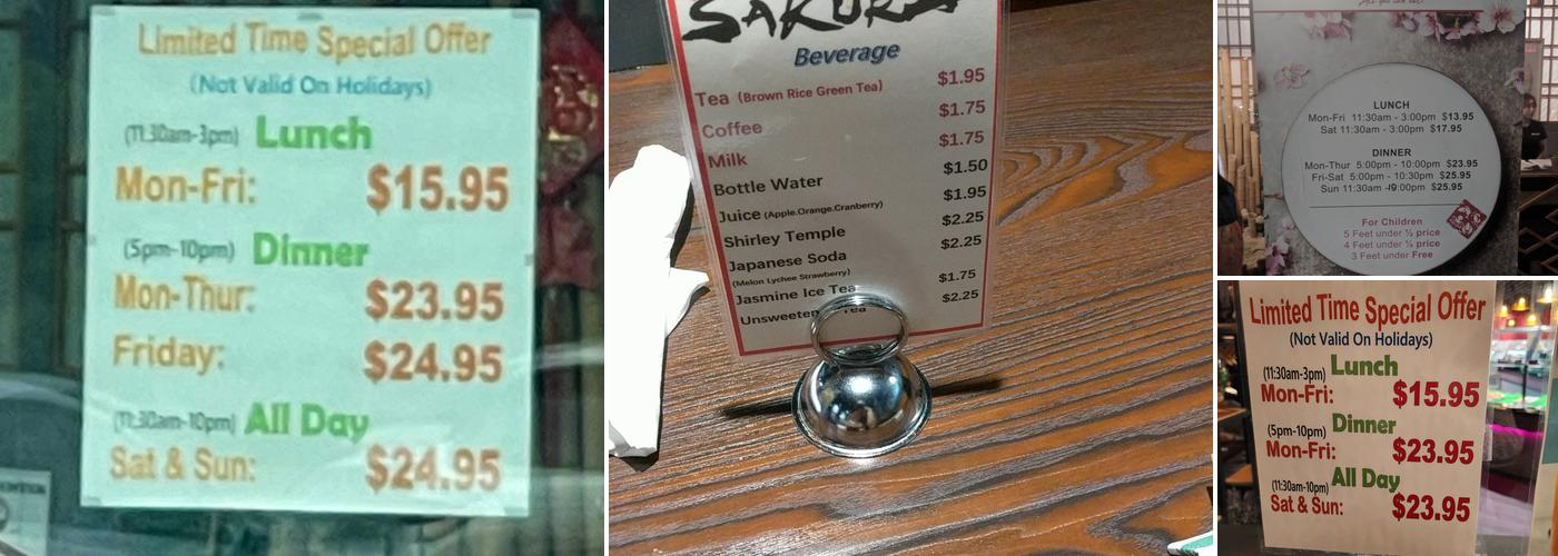 Sakura Menu