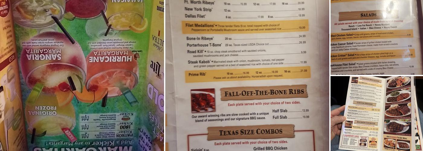 Texas Roadhouse Menu