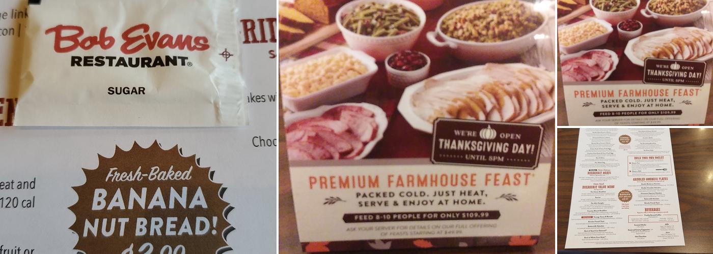 Bob Evans Menu
