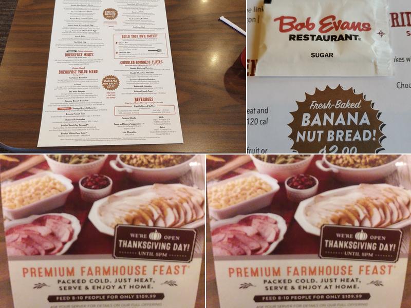 Bob Evans Menu