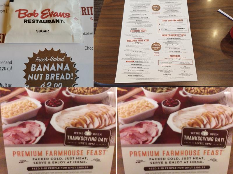 Bob Evans Menu
