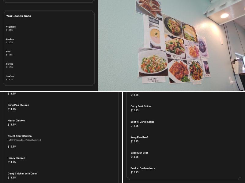 New Hong Kong Express Menu