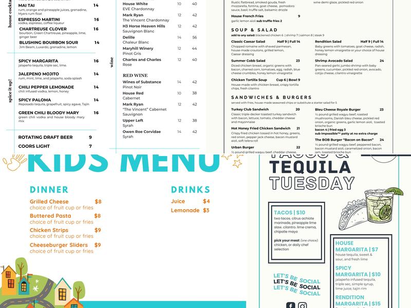 Rendition Menu