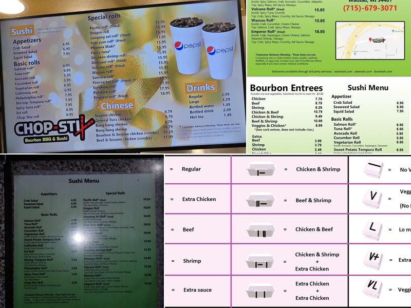 Chop-Stix Bourbon BBQ & Sushi Menu