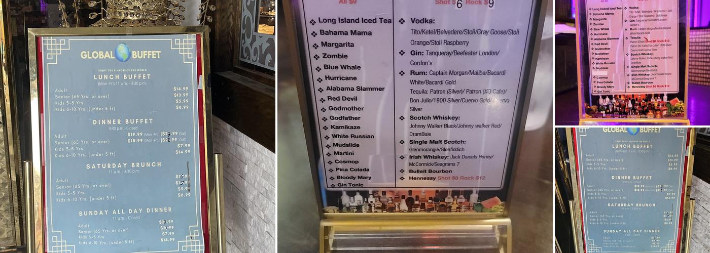Global Buffet Menu