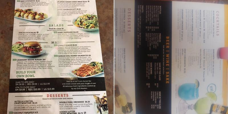 Genghis Grill Menu