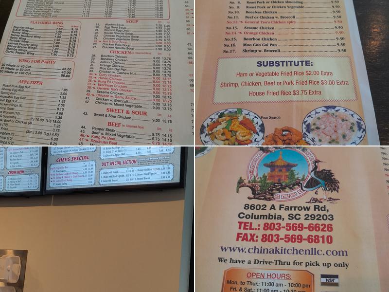 China Kitchen Menu