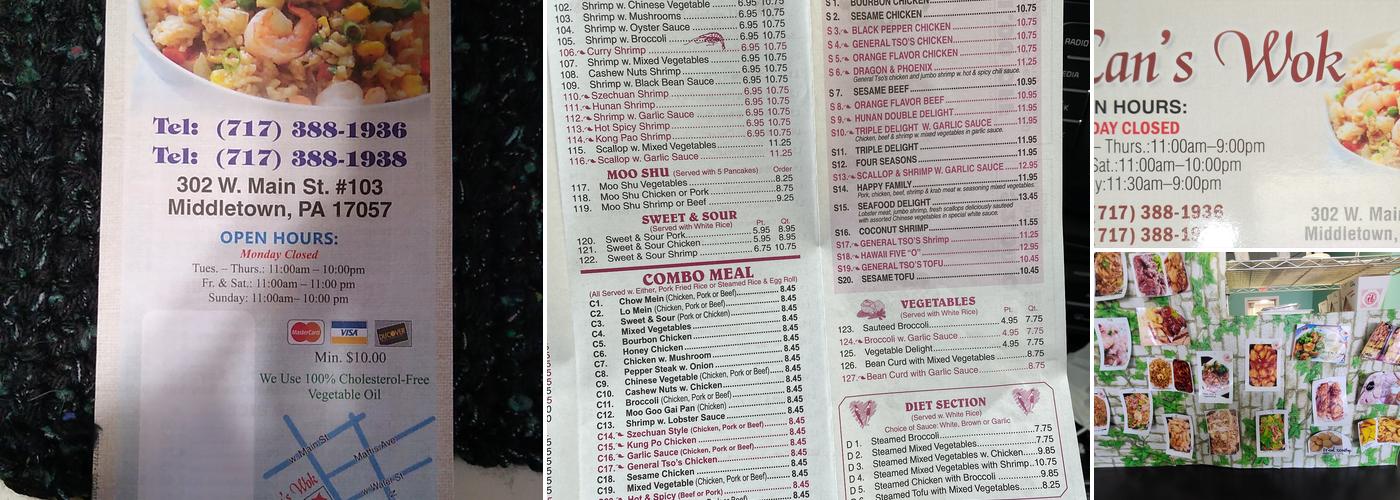 Lan’s Wok Menu