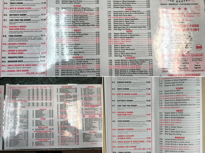 Win Hing Menu