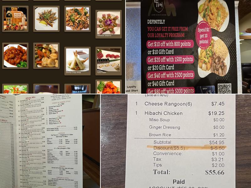 One Third Asian House Menu