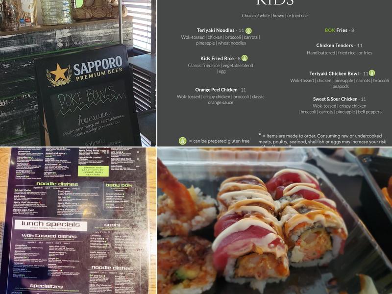 Bok Choy Asian Kitchen - Addison Menu