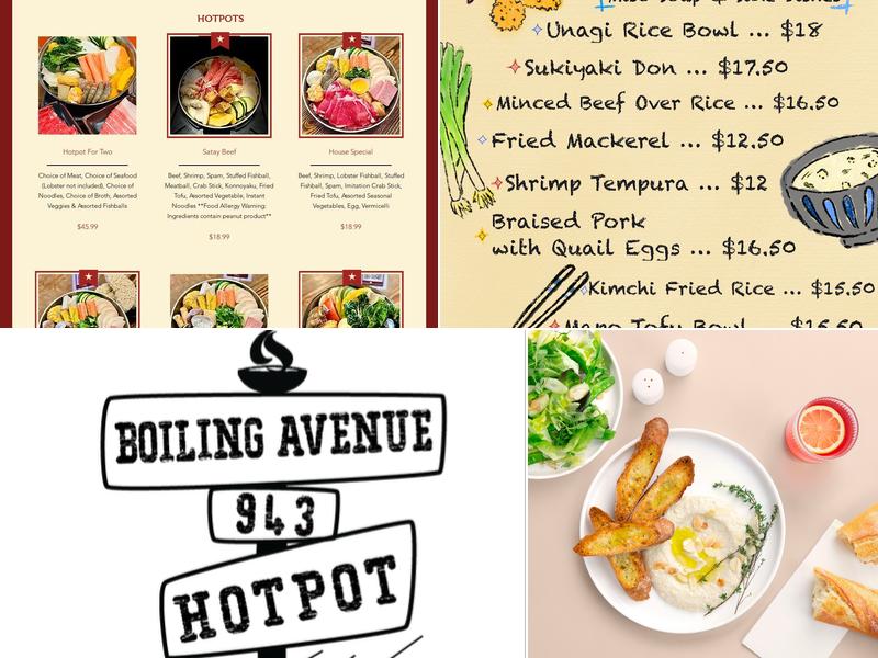 Boiling Avenue Menu