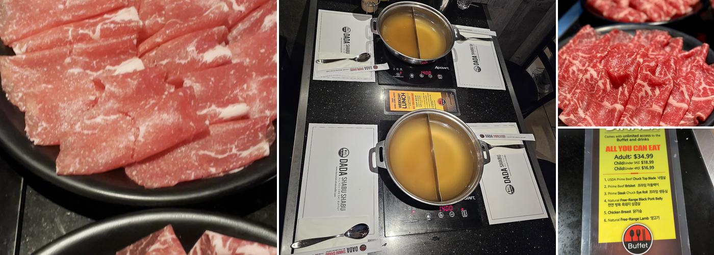 Dada Shabu Shabu Menu