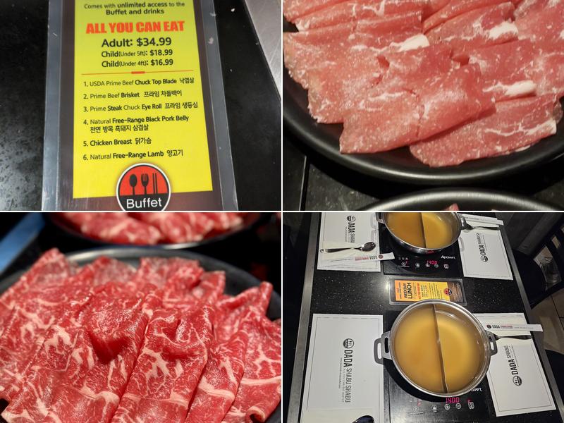 Dada Shabu Shabu Menu