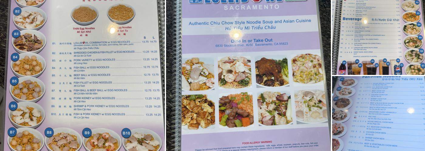 Lollibowl Menu