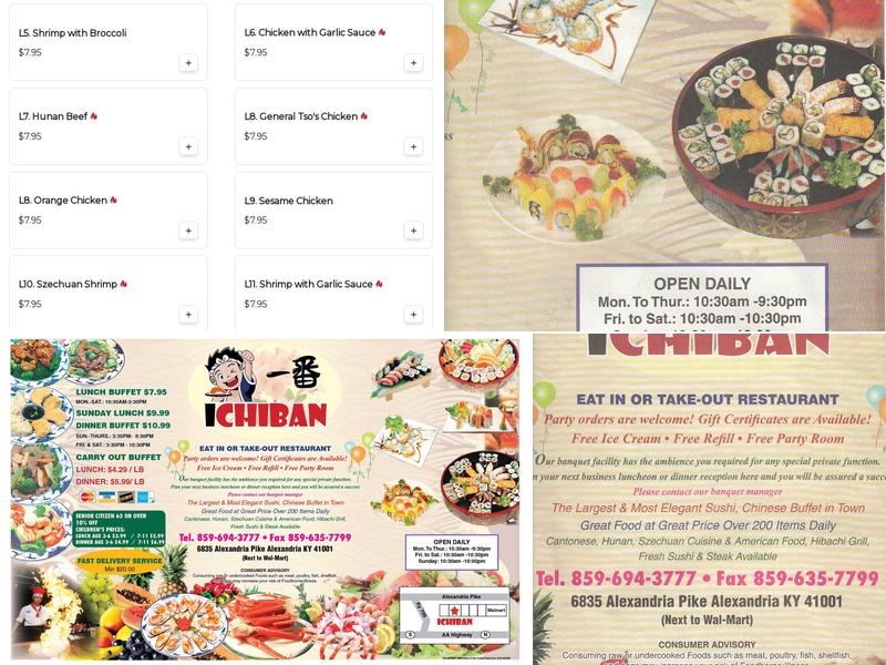 IChiban kitchen Menu