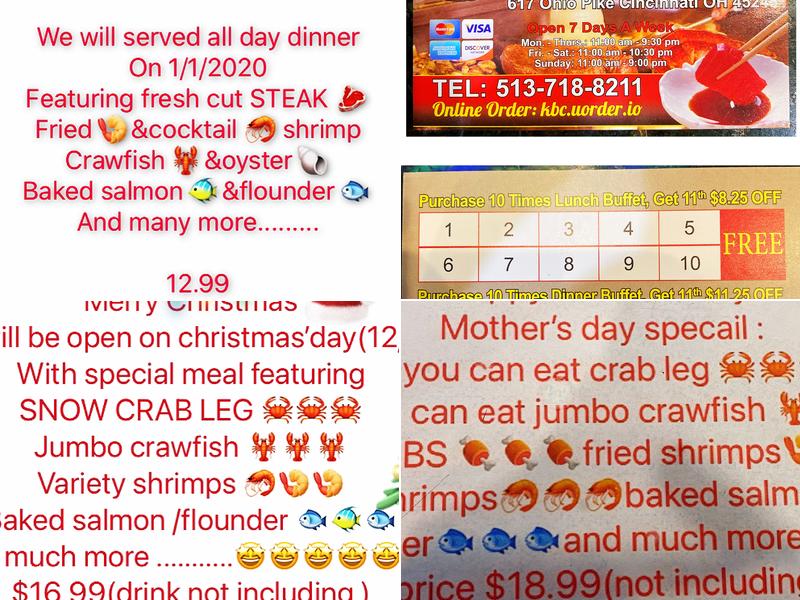 King Buffet Menu